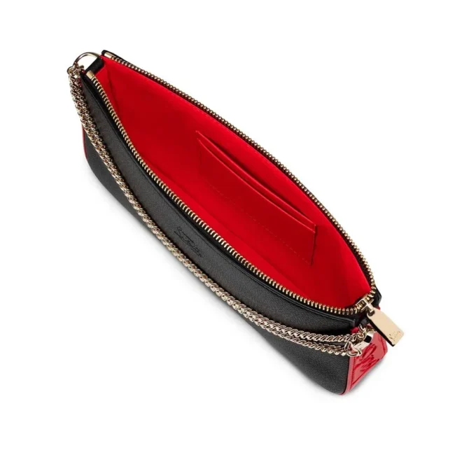 Loubila – Crossbody-taske – Kalveskind med struktur og glat kalveskind – Sort