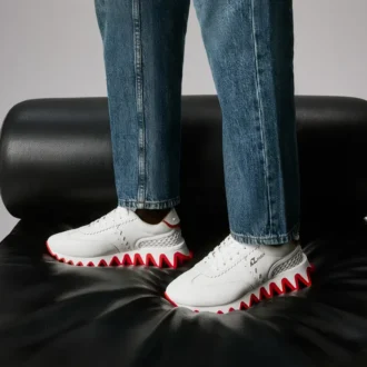 Loubishark – Sneakers – Kalveskind, neopren og gummi – Hvid – Herre Loubishark – Sneakers – Kalveskind, neopren og gummi – Hvid – Herre