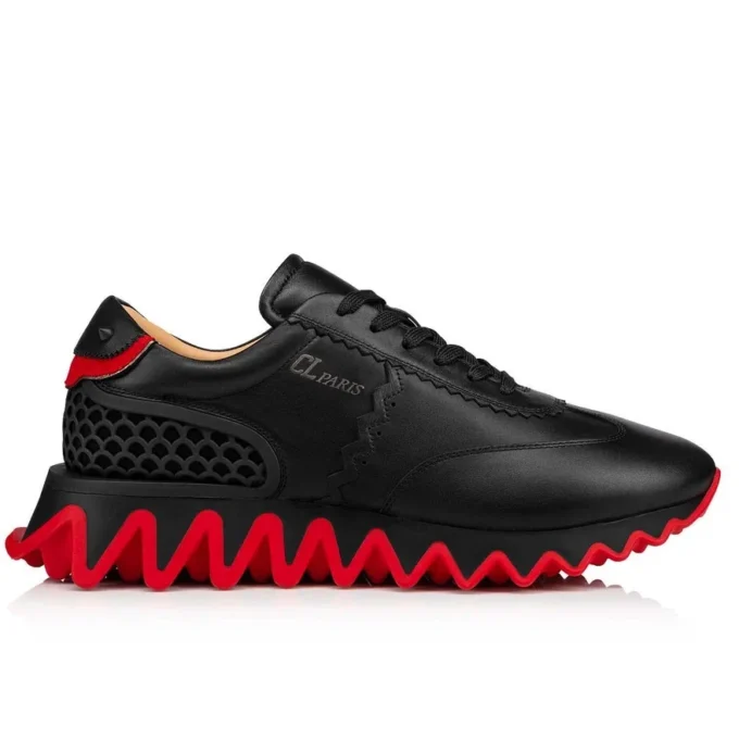 Loubishark – Sneakers – Kalveskind og neopren – Sort – Herre
