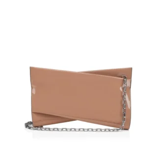 Loubitwist – Clutch – Lakeret læder – Blush