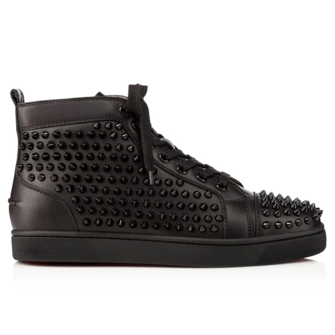 Louis – Høje Sneakers – Kalveskind og pigge – Sort – Herre