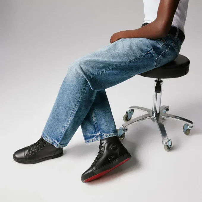 Louis – Højtop-Sneakers – Kalveskind – Sort – Herre
