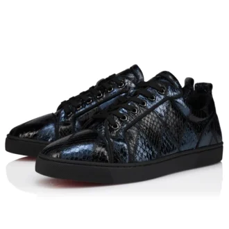 Louis Junior – Sneakers – Patchwork af vandslangeskind – Sort – Herre Louis Junior – Sneakers – Patchwork af vandslangeskind – Sort – Herre