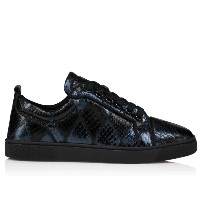 Louis Junior – Sneakers – Patchwork af vandslangeskind – Sort – Herre Louis Junior – Sneakers – Patchwork af vandslangeskind – Sort – Herre