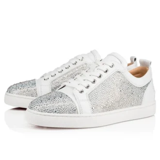Louis Junior Strass – Low-top Sneakers – Ruskind og strass – Sølv – Herre