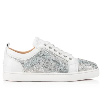 Louis Junior Strass – Low-top Sneakers – Ruskind og strass – Sølv – Herre
