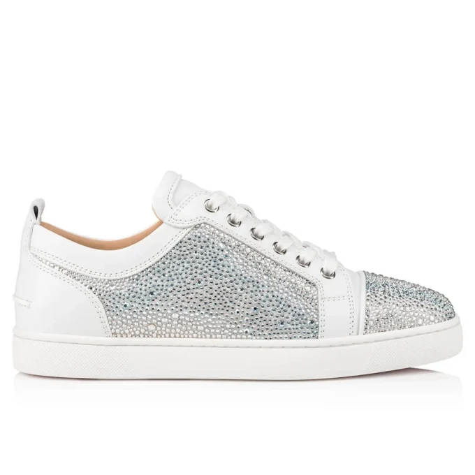 Louis Junior Strass – Low-top Sneakers – Ruskind og strass – Sølv – Herre Louis Junior Strass – Low-top Sneakers – Ruskind og strass – Sølv – Herre