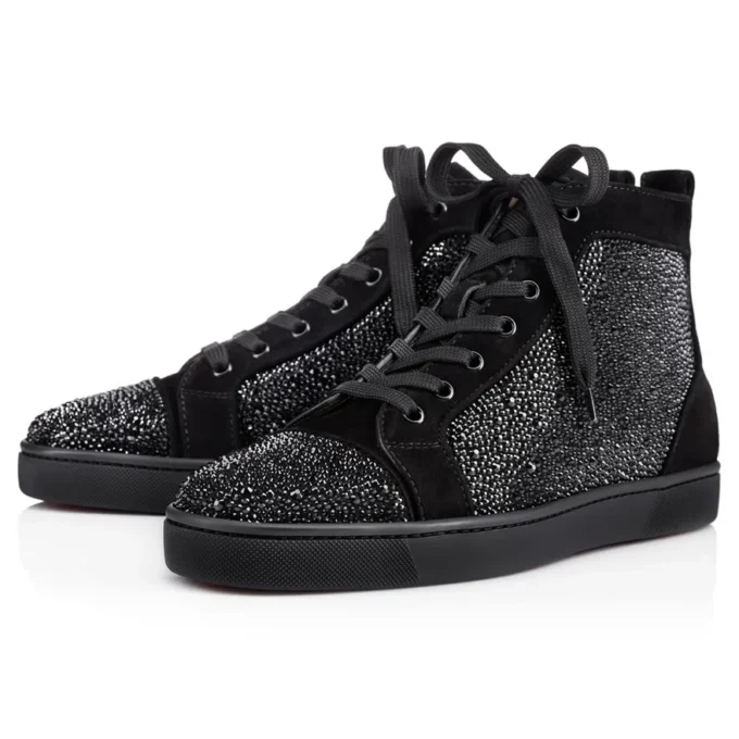 Louis Strass – Sneakers – Kalveskind og strass – Sort – Herre