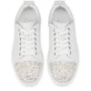 Louise Junior Perla – Sneakers – Krepsatin, kalveskind og perler – Hvid – Dame Louise Junior Perla – Sneakers – Krepsatin, kalveskind og perler – Hvid – Dame