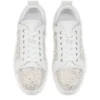 Louperla Jr – Sneakers – Krepsatin, kalveskind, strass og perler – Hvid – Herre Louperla Jr – Sneakers – Krepsatin, kalveskind, strass og perler – Hvid – Herre