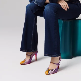 Mary Fannylove – 100 mm Mary Janes – Pythonlæder med farveovergang – Rhapsody Yellow – Dame Mary Fannylove – 100 mm Mary Janes – Pythonlæder med farveovergang – Rhapsody Yellow – Dame