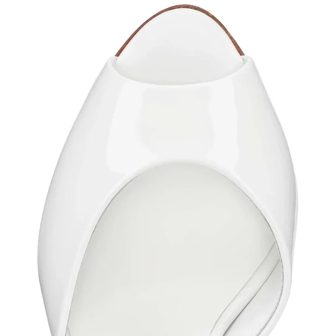 Me Dolly – 100 mm mule – laklæder – Bianco – Dame