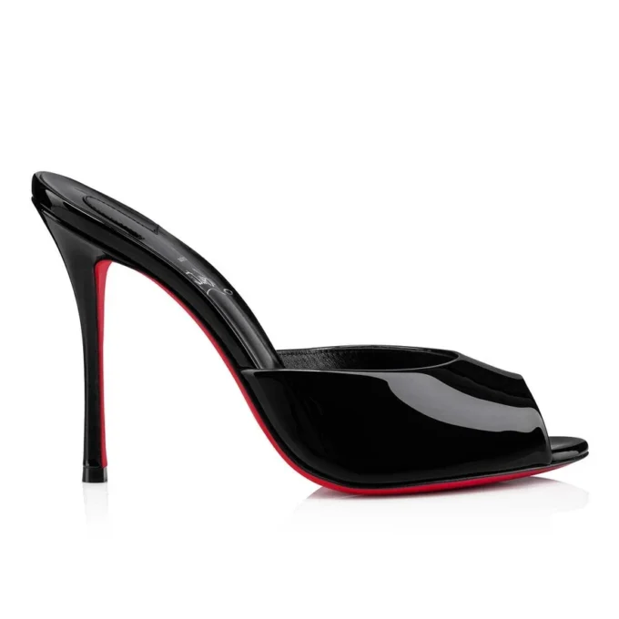 Me Dolly – 100 mm mule – laklæder – sort – kvinder
