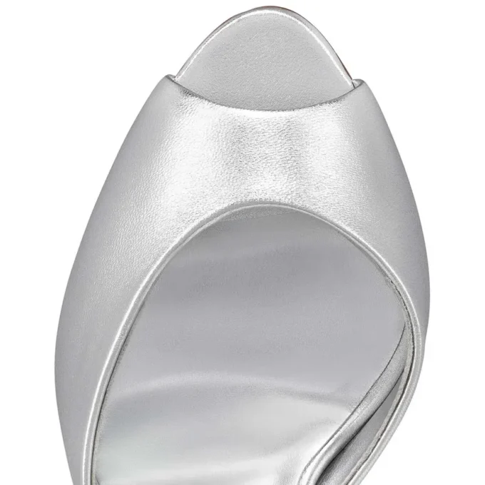 Me Dolly – 100 mm mule – nappalæder – sølv – kvinder