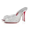 Me Dolly Strass – 100 mm mule – ruskind og strass – sølv Me Dolly Strass – 100 mm mule – ruskind og strass – sølv