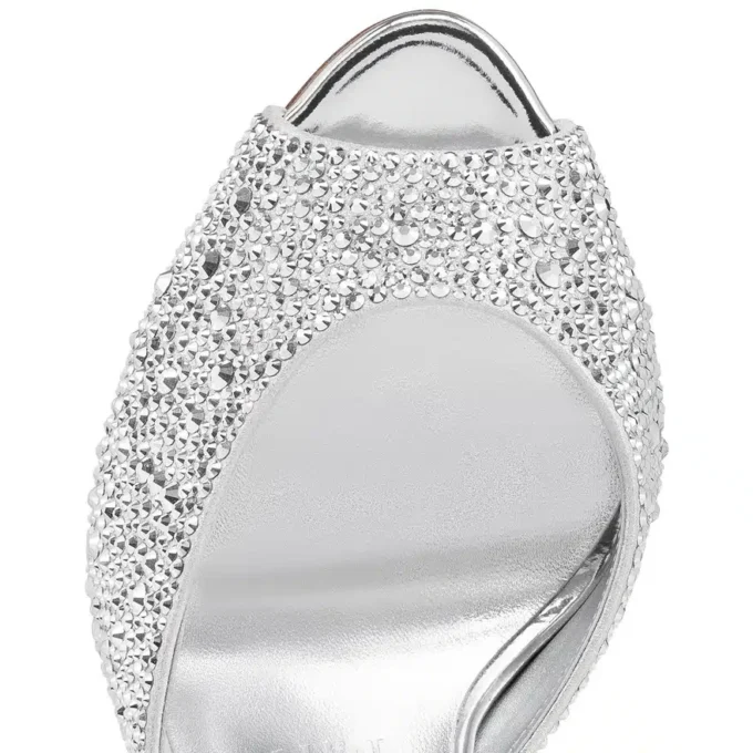 Me Dolly Strass – 100 mm mule – ruskind og strass – sølv Me Dolly Strass – 100 mm mule – ruskind og strass – sølv