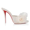 Mere Lachaise Mule – 120 mm mule – crepesatin – elfenben – kvinder