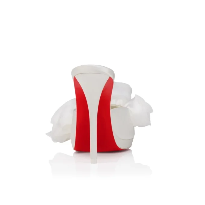 Mere Lachaise Mule – 120 mm mule – crepesatin – elfenben – kvinder