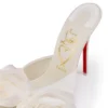 Mere Lachaise Mule – 120 mm mule – crepesatin – elfenben – kvinder