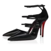 Milena – 100 mm pumps med remme – kalveskind – sort – kvinder