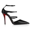 Milena – 100 mm pumps med remme – kalveskind – sort – kvinder