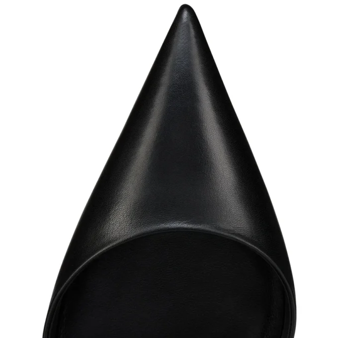 Milena – 100 mm pumps med remme – kalveskind – sort – kvinder