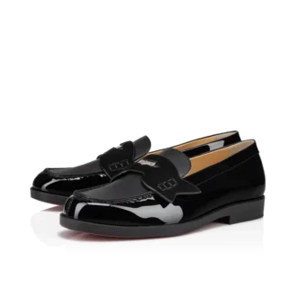 Mini Penny – Loafers – Lakeret kalveskind og ruskind – Sort – Børn Mini Penny – Loafers – Lakeret kalveskind og ruskind – Sort – Børn