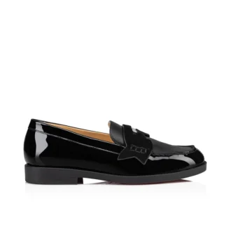Mini Penny – Loafers – Lakeret kalveskind og ruskind – Sort – Børn Mini Penny – Loafers – Lakeret kalveskind og ruskind – Sort – Børn