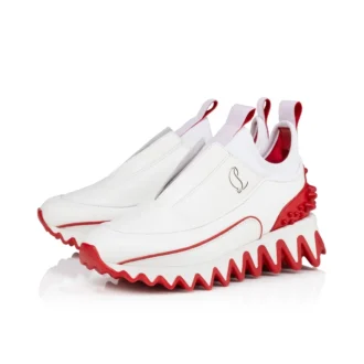 Mini Sharkyloub – Sneakers – Kalveskind og neopren – Bianco – Børn