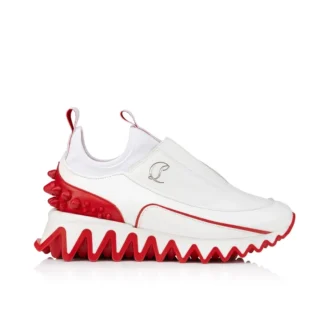 Mini Sharkyloub – Sneakers – Kalveskind og neopren – Bianco – Børn