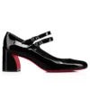 Miss Jane – 55 mm Mary Jane-pumps – laklæder – sort – kvinder