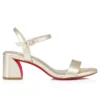 Miss Jane-sandal – 55 mm sandaler – iriserende nappalæder – platin – kvinder
