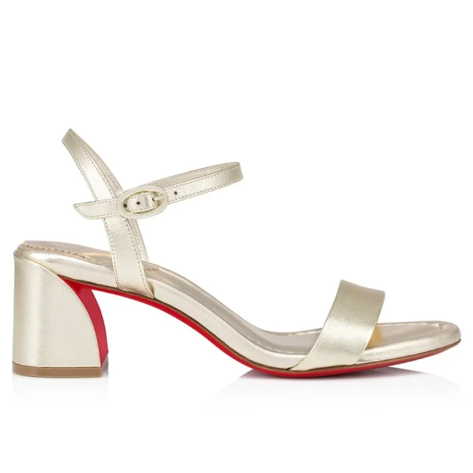 Miss Jane-sandal – 55 mm sandaler – iriserende nappalæder – platin – kvinder