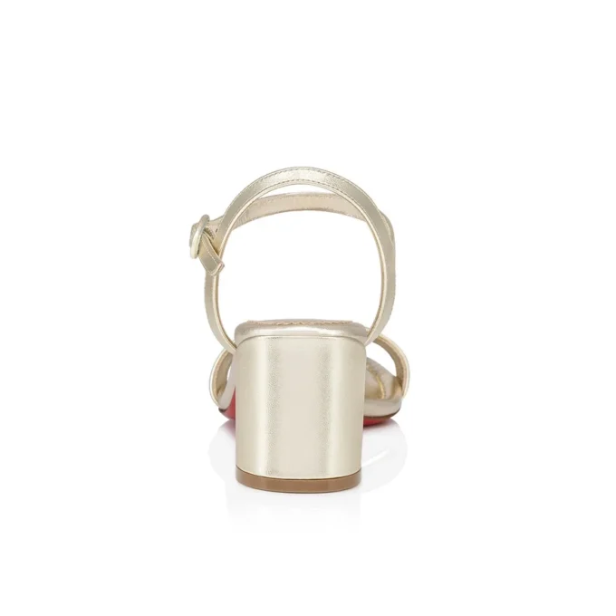 Miss Jane-sandal – 55 mm sandaler – iriserende nappalæder – platin – kvinder