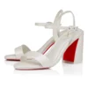 Miss Jane-sandal – 85 mm sandaler – perlemorsfarvet nappalæder – Bianco – kvinder