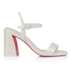 Miss Jane-sandal – 85 mm sandaler – perlemorsfarvet nappalæder – Bianco – kvinder