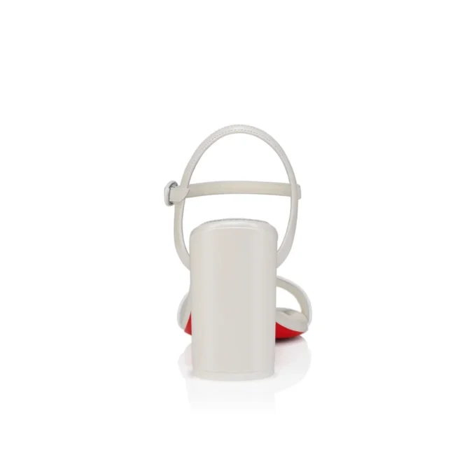 Miss Jane-sandal – 85 mm sandaler – perlemorsfarvet nappalæder – Bianco – kvinder