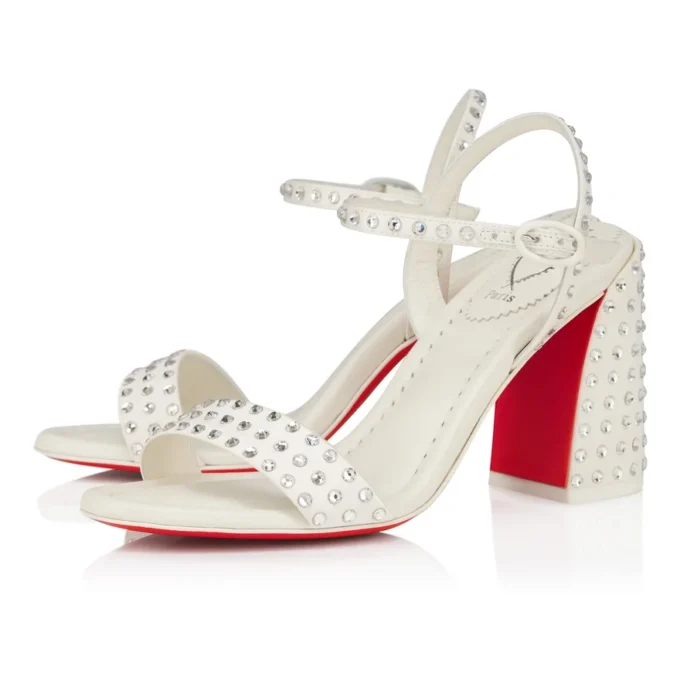 Miss Jane Sandal Strass Boum – 85 mm sandaler – crepesatin – farve: elfenben – kvinder Miss Jane Sandal Strass Boum – 85 mm sandaler – crepesatin – farve: elfenben – kvinder