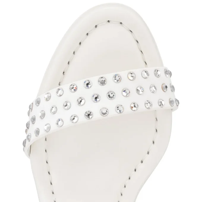 Miss Jane Sandal Strass Boum – 85 mm sandaler – crepesatin – farve: elfenben – kvinder Miss Jane Sandal Strass Boum – 85 mm sandaler – crepesatin – farve: elfenben – kvinder