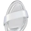 Miss Jane-sandalen – 85 mm sandaler – lamineret kalveskind – sølv – kvinder Miss Jane-sandalen – 85 mm sandaler – lamineret kalveskind – sølv – kvinder