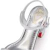 Miss Jane-sandalen – 85 mm sandaler – lamineret kalveskind – sølv – kvinder Miss Jane-sandalen – 85 mm sandaler – lamineret kalveskind – sølv – kvinder