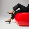 Miss Sab – 85 mm pumps – lakeret kalveskind – sort – kvinder