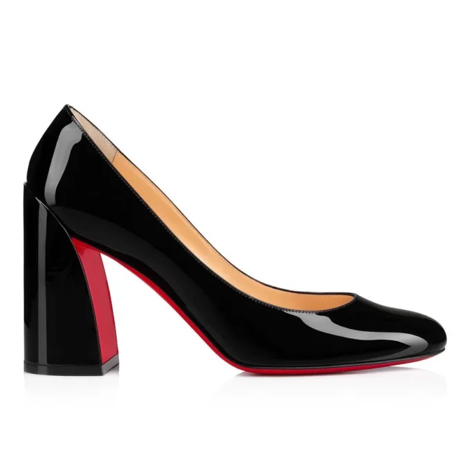 Miss Sab – 85 mm pumps – lakeret kalveskind – sort – kvinder
