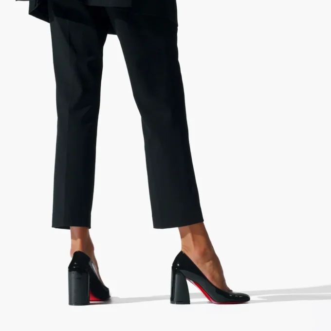 Miss Sab – 85 mm pumps – lakeret kalveskind – sort – kvinder