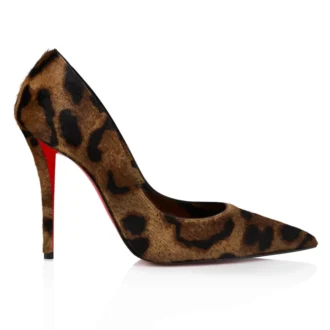 Miss Z – 100 mm pumps – ‘Bengali’-printet håret kalveskind og gedeskind – brun – kvinder Miss Z – 100 mm pumps – ‘Bengali’-printet håret kalveskind og gedeskind – brun – kvinder