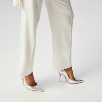 Miss Z – 100 mm pumps – lamineret nappalæder – sølv – kvinder Miss Z – 100 mm pumps – lamineret nappalæder – sølv – kvinder