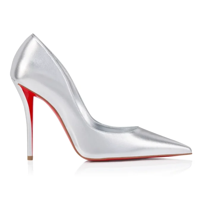 Miss Z – 100 mm pumps – lamineret nappalæder – sølv – kvinder Miss Z – 100 mm pumps – lamineret nappalæder – sølv – kvinder