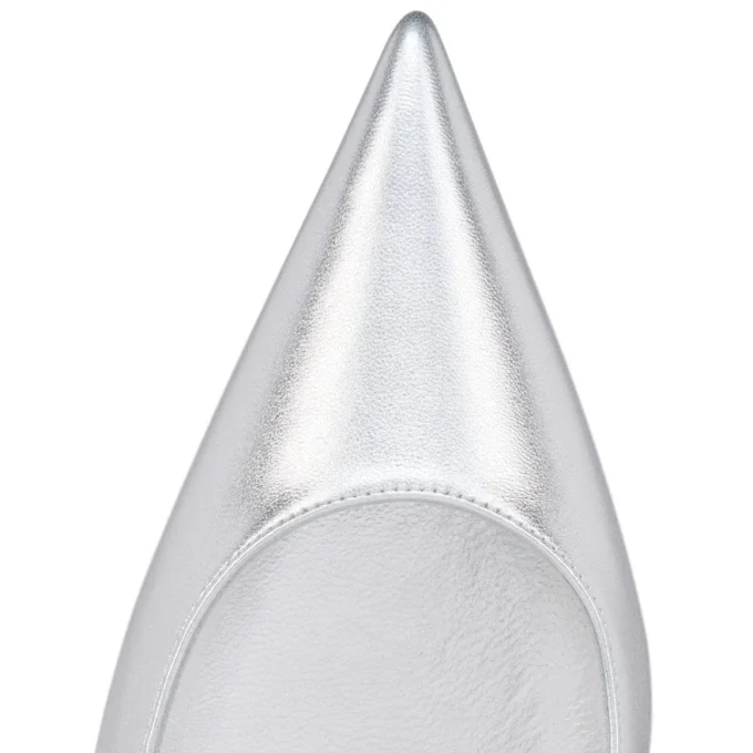 Miss Z – 100 mm pumps – lamineret nappalæder – sølv – kvinder Miss Z – 100 mm pumps – lamineret nappalæder – sølv – kvinder