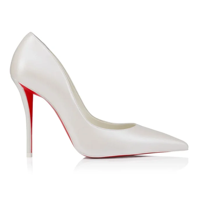 Miss Z – 100 mm pumps – perlemorsfarvet nappalæder – Bianco – Dame Miss Z – 100 mm pumps – perlemorsfarvet nappalæder – Bianco – Dame