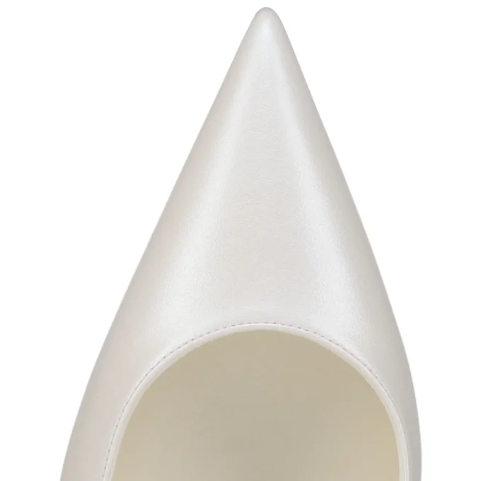 Miss Z – 100 mm pumps – perlemorsfarvet nappalæder – Bianco – Dame Miss Z – 100 mm pumps – perlemorsfarvet nappalæder – Bianco – Dame